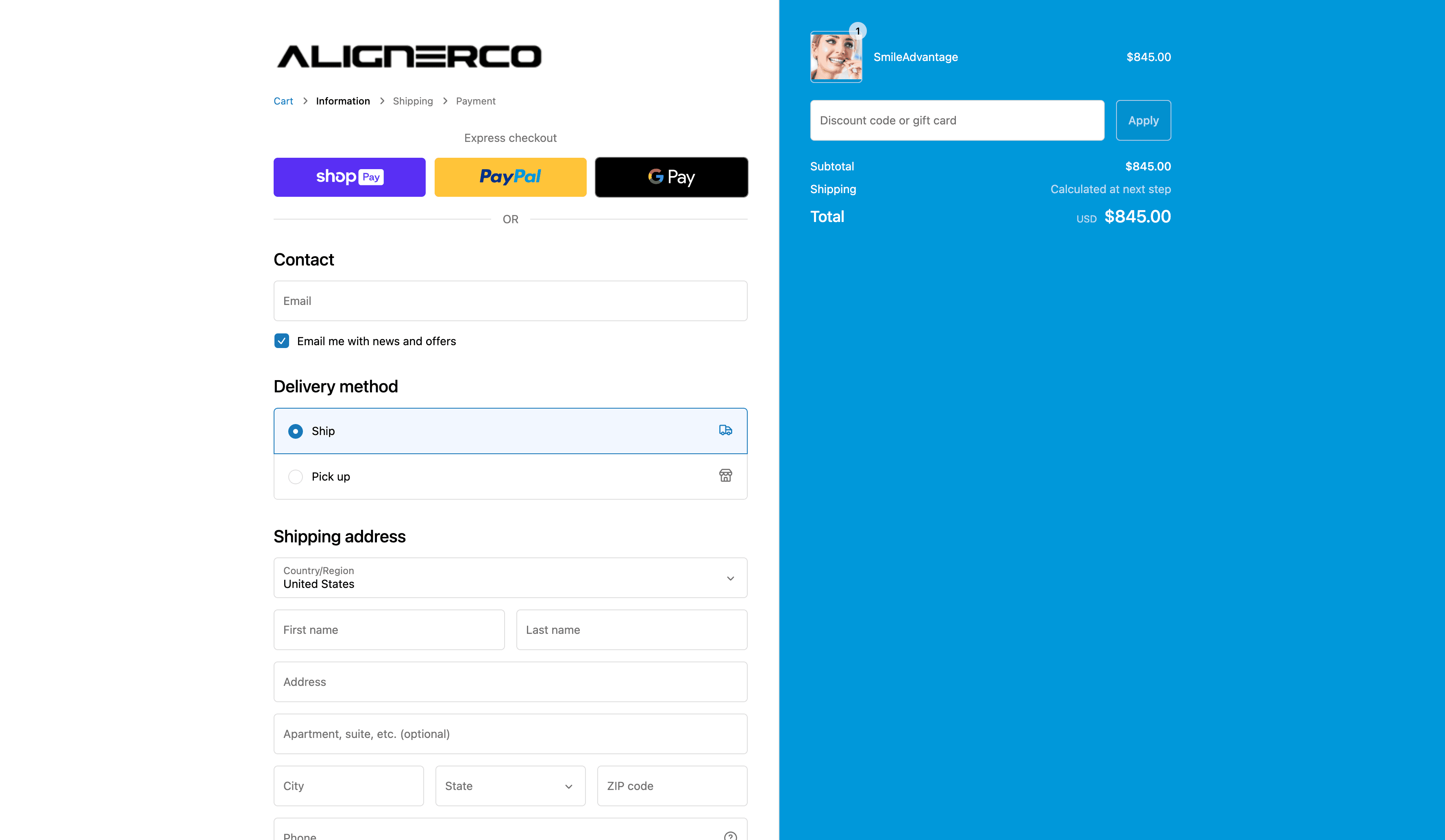 How to apply AlignerCo coupon code